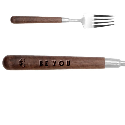 Gavin Scott BE YOU Stainless Steel Fork With Wooden Handle
