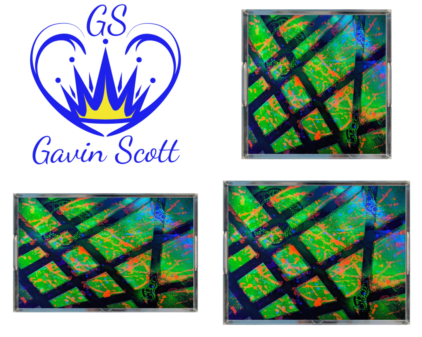 Gavin Scott Acrylic Serving Trays (3 Sizes)