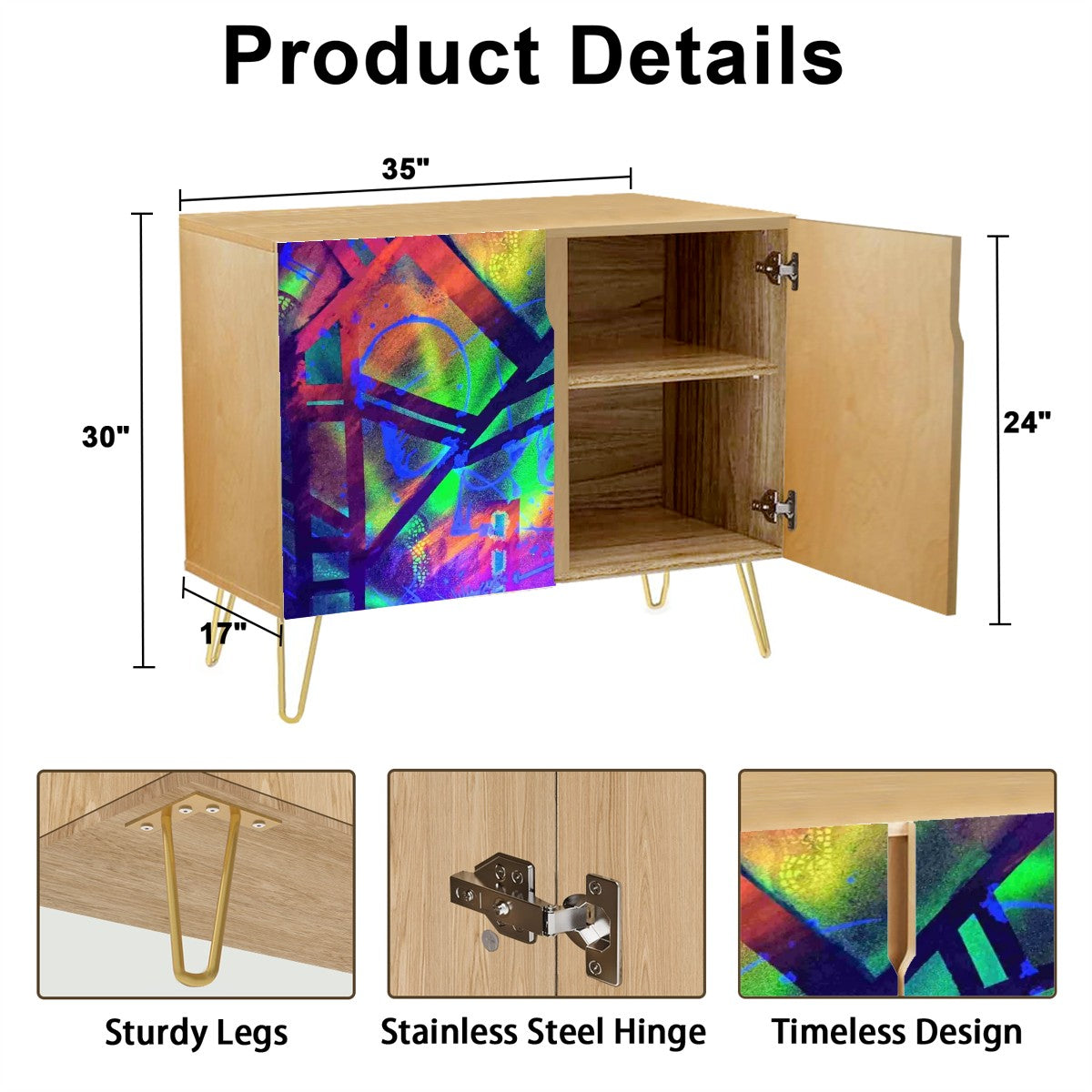 Gavin Scott Wooden Sideboard Cabinet