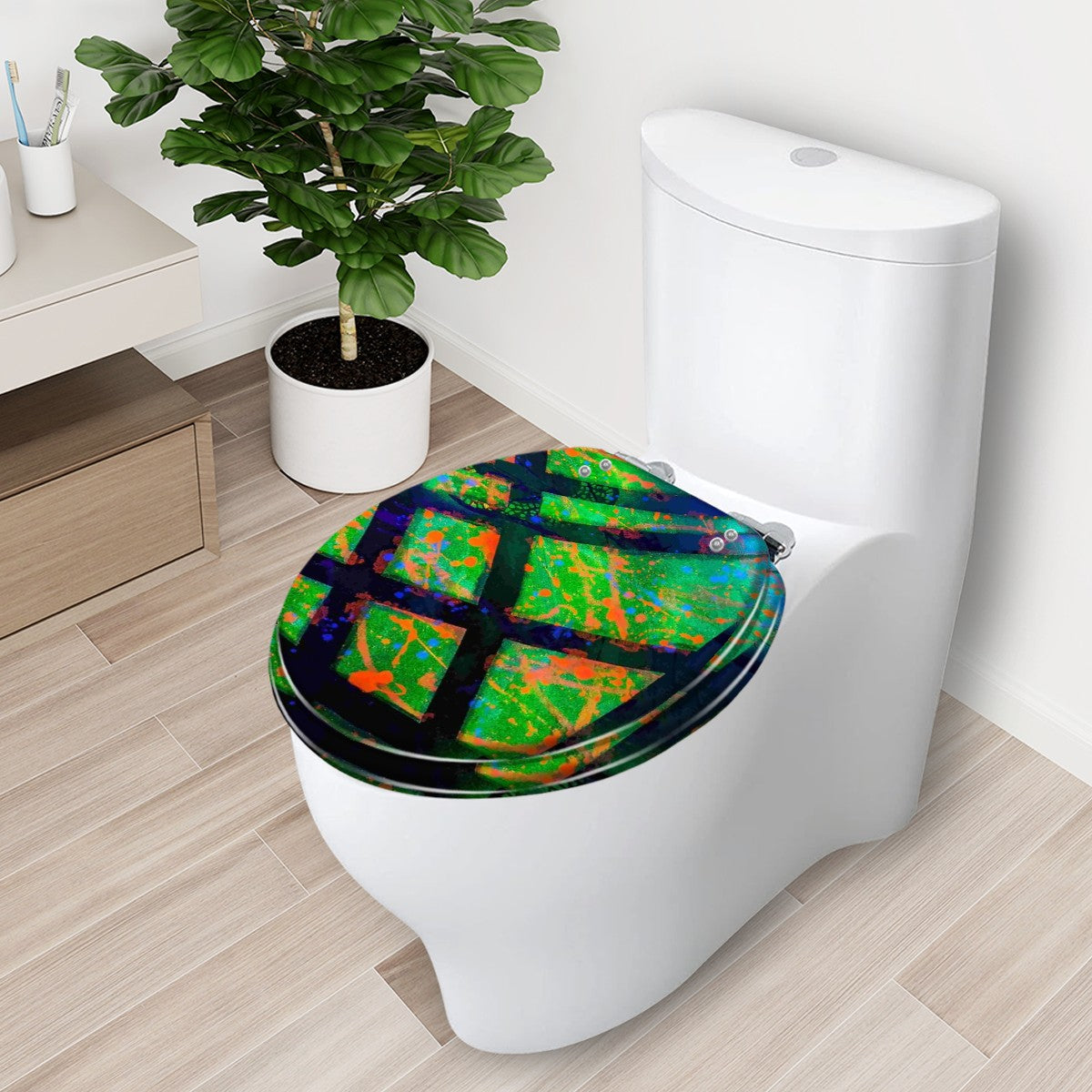 Gavin Scott Round Toilet Seat w/Matching Soft-close Lid (O-Shape)