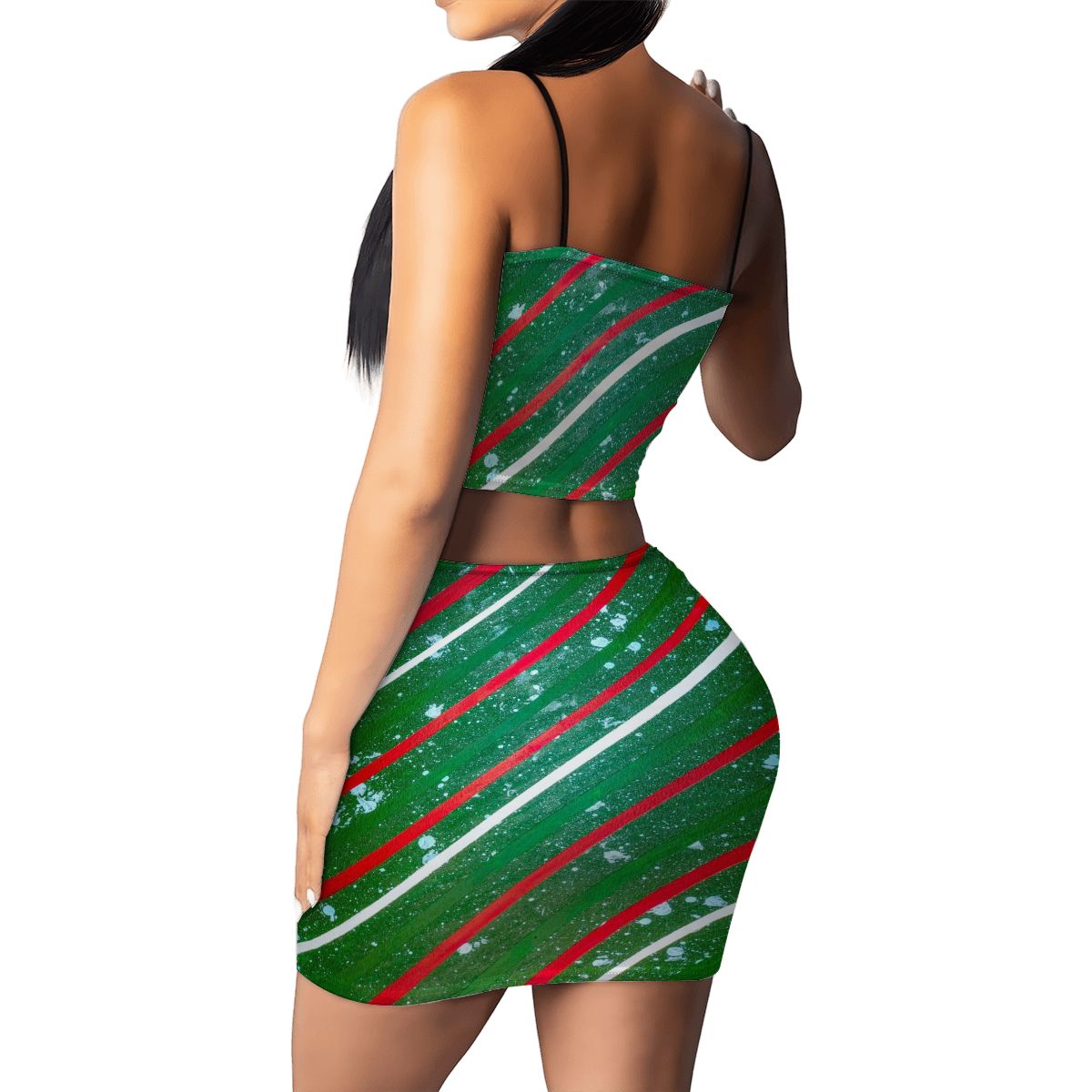 Gavin Scott Crop Tank Top & Mini Skirt Set (Femme S-4XL)