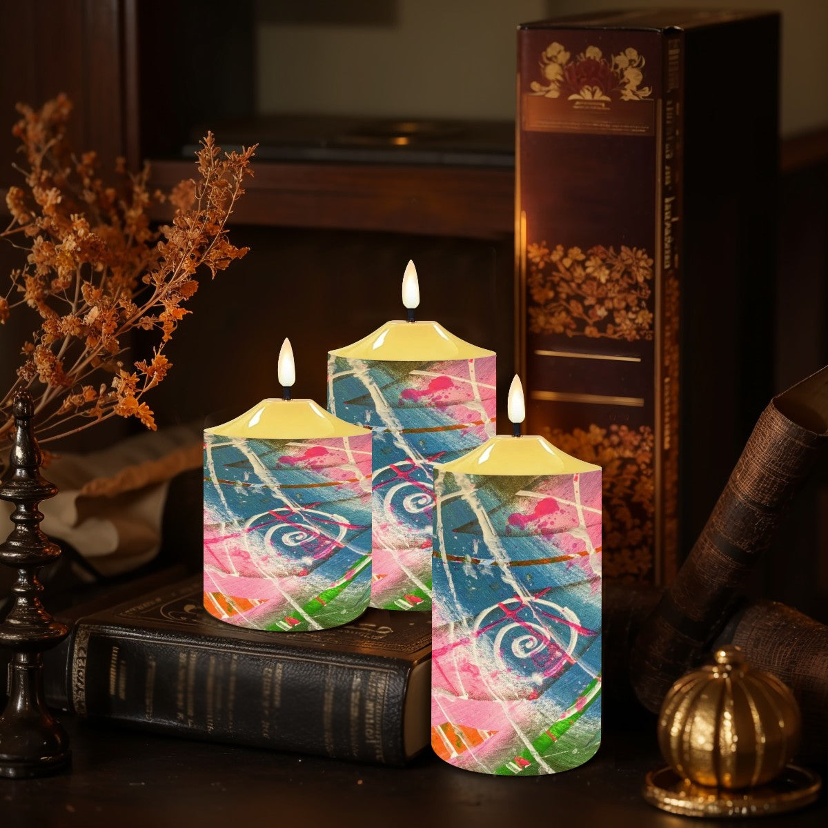 Gavin Scott Flameless Candles w/Remote (Set of 3)