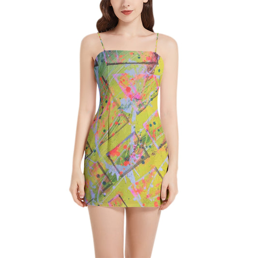 Gavin Scott Sleeveless Spaghetti Strap Mini Dress (Femme XS-3XL)