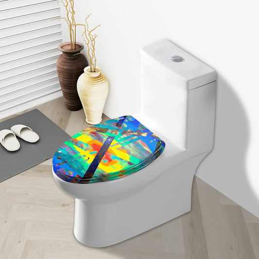 Gavin Scott Elongated Toilet Seat w/Matching Soft-close Lid (V-Shape)