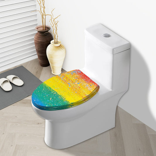Gavin Scott PRIDE Elongated Toilet Seat w/Matching Soft-close Lid (V-Shape)