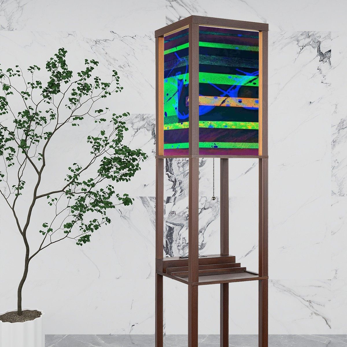 Gavin Scott Floor Lamp with Shelves (2 Colors)