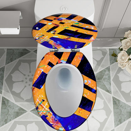 Gavin Scott Elongated Toilet Seat w/Matching Soft-close Lid (V-Shape)