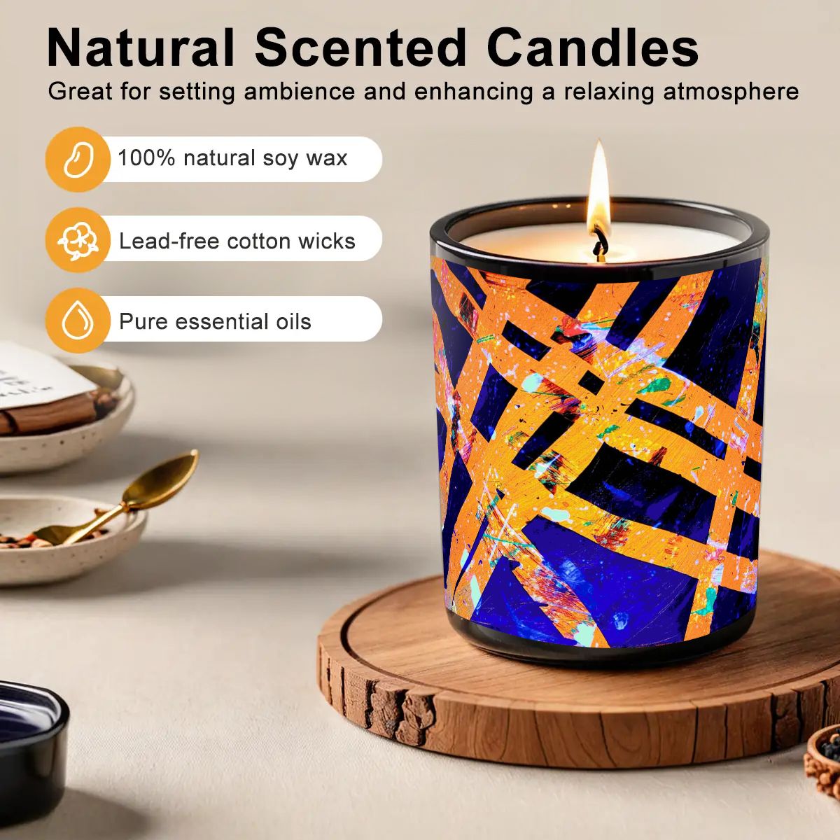 Gavin Scott Scented Black Jar Candle (6oz)