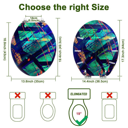 Gavin Scott Elongated Toilet Seat w/Matching Soft-close Lid (V-Shape)