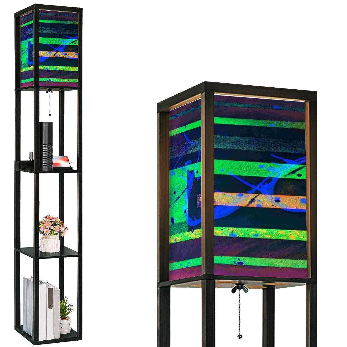 Gavin Scott Floor Lamp with Shelves (2 Colors)