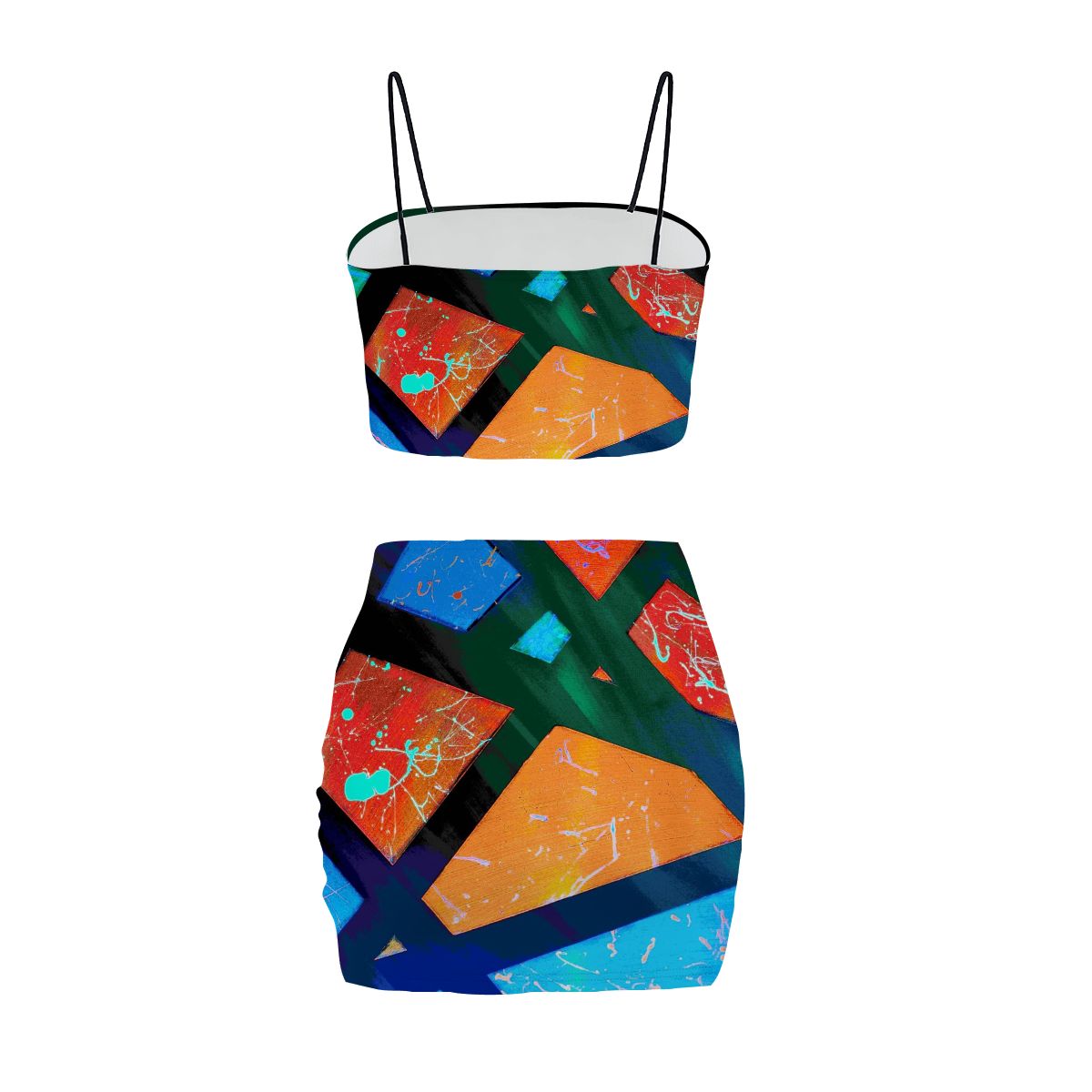 Gavin Scott Crop Tank Top & Mini Skirt Set (Femme S-4XL)
