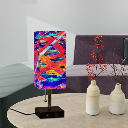 Gavin Scott Square Table Lamp with USB Port