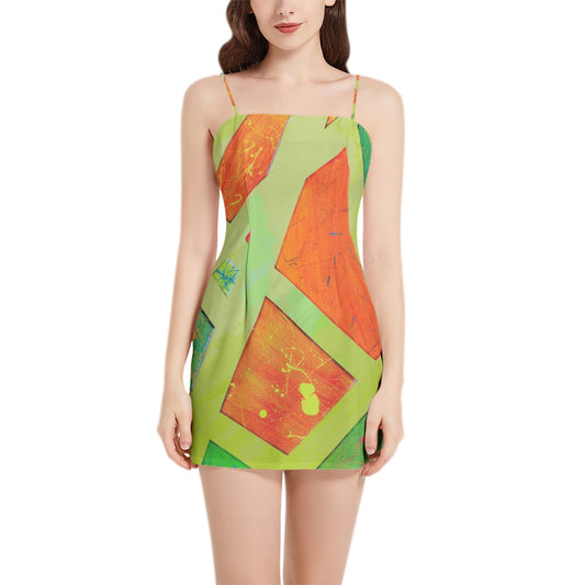 Gavin Scott Sleeveless Spaghetti Strap Mini Dress (Femme XS-3XL)