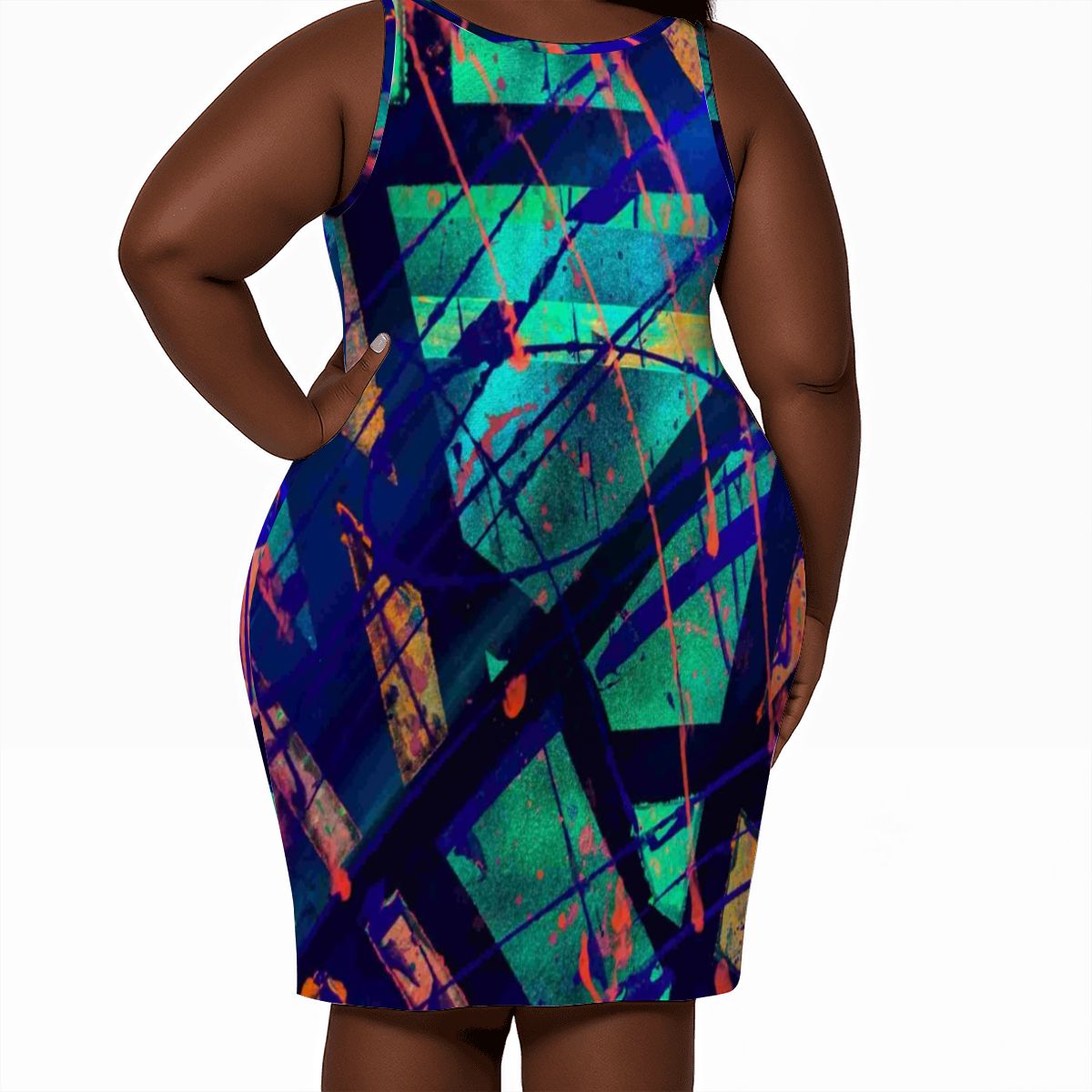 Gavin Scott Sleeveless Bodycon Dress (Femme L-4XL)