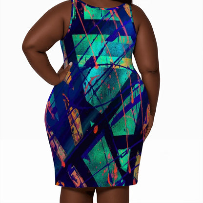 Gavin Scott Sleeveless Bodycon Dress (Femme L-4XL)