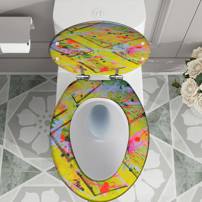 Gavin Scott Elongated Toilet Seat w/Matching Soft-close Lid (V-Shape)