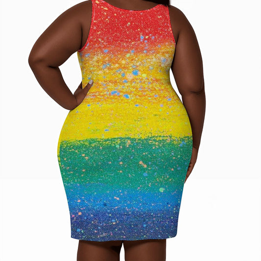 Gavin Scott Sleeveless Bodycon Dress (Femme L-4XL)