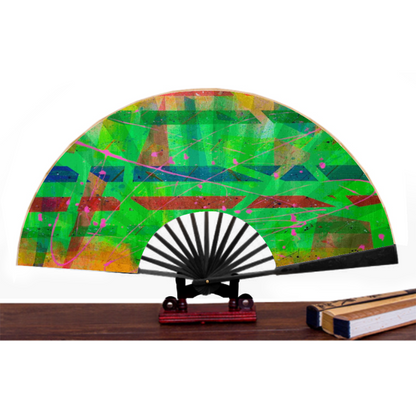 Gavin Scott Genuine Spun Silk Folding Hand Fans (4 Sizes)