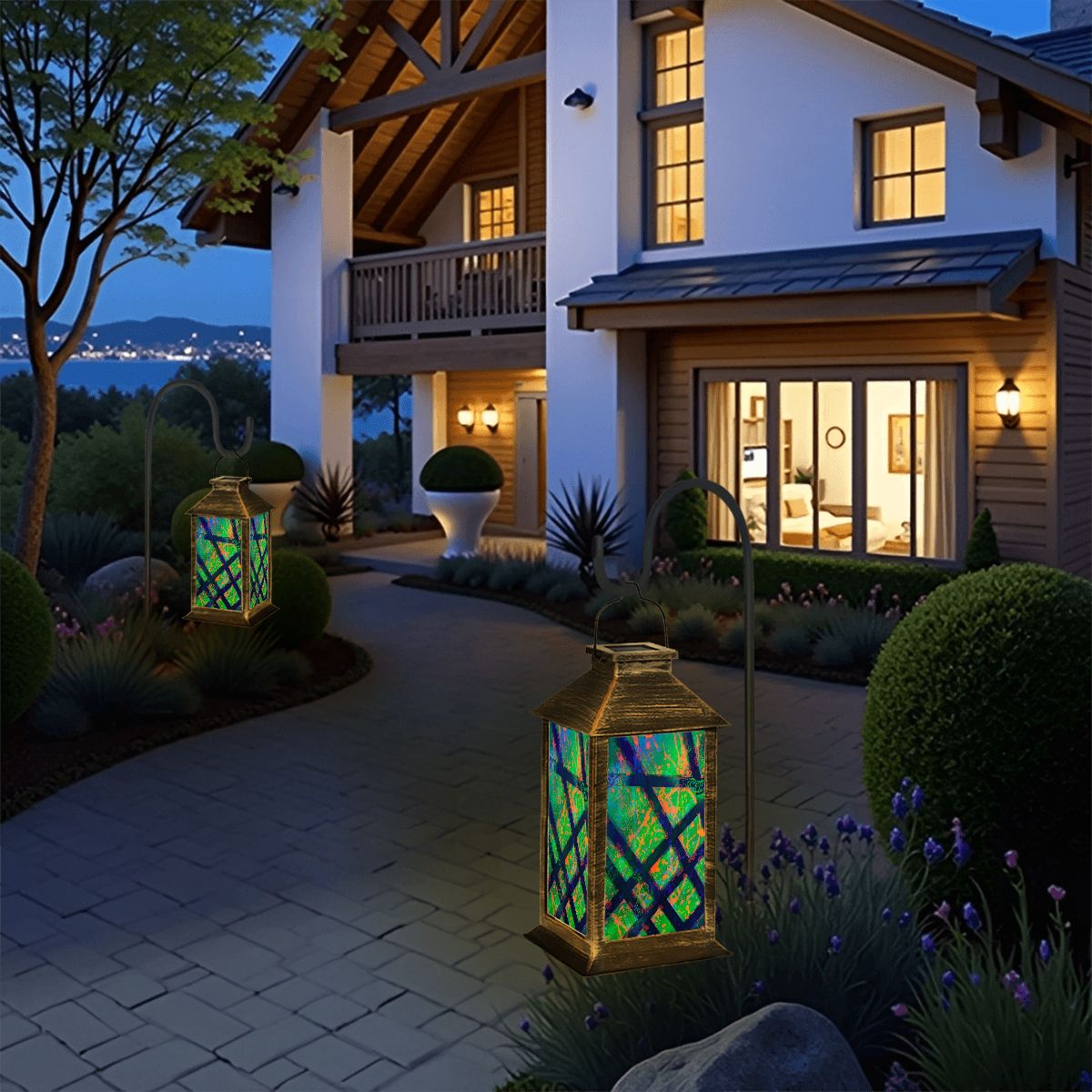 Gavin Scott Solar Powered Indoor/Outdoor Lantern