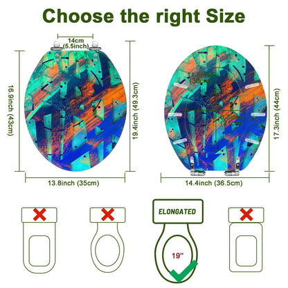 Gavin Scott Elongated Toilet Seat w/Matching Soft-close Lid (V-Shape)