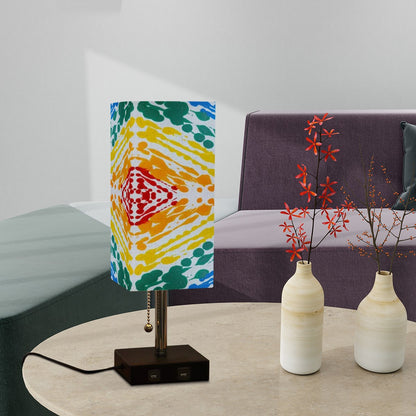Gavin Scott Square Table Lamp with two USB Ports