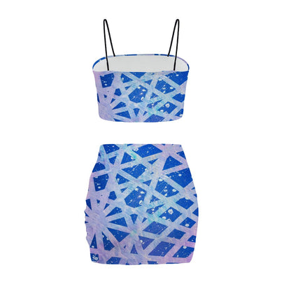 Gavin Scott Crop Tank Top & Mini Skirt Set (Femme S-4XL)