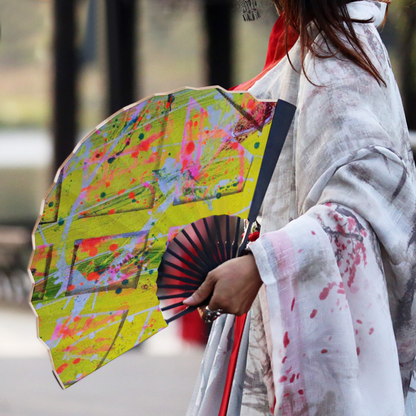 Gavin Scott Genuine Spun Silk Folding Hand Fans (4 Sizes)