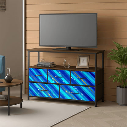 Gavin Scott TV Stand w/5 Drawer Dresser & Charging Station