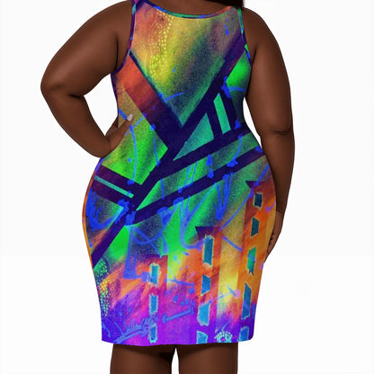 Gavin Scott Sleeveless Bodycon Dress (Femme L-4XL)