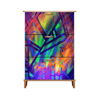 Gavin Scott Wood & Leather Shoe Cabinet