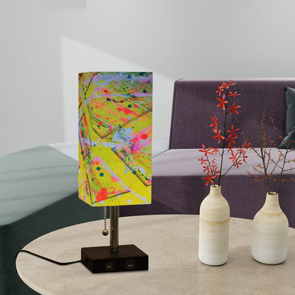 Gavin Scott Square Table Lamp with USB Port