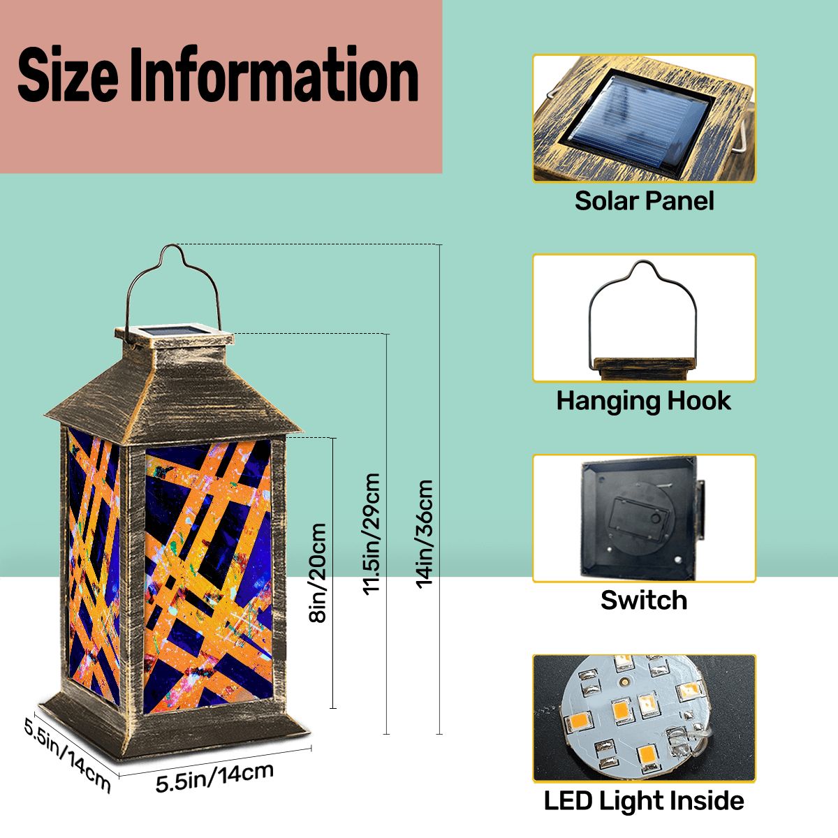 Gavin Scott Solar Powered Indoor/Outdoor Lantern