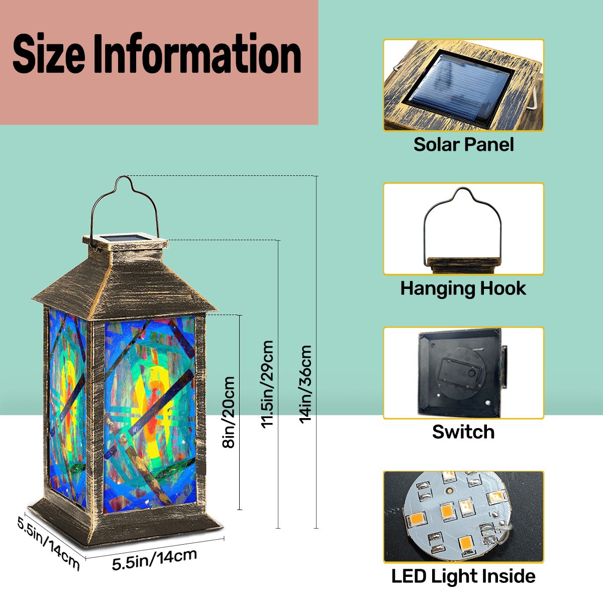 Gavin Scott Solar Powered Indoor/Outdoor Lantern
