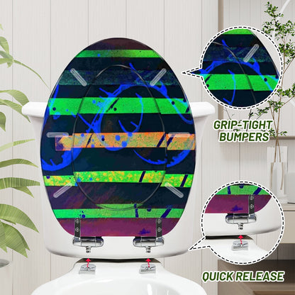 Gavin Scott Elongated Toilet Seat w/Matching Soft-close Lid (V-Shape)