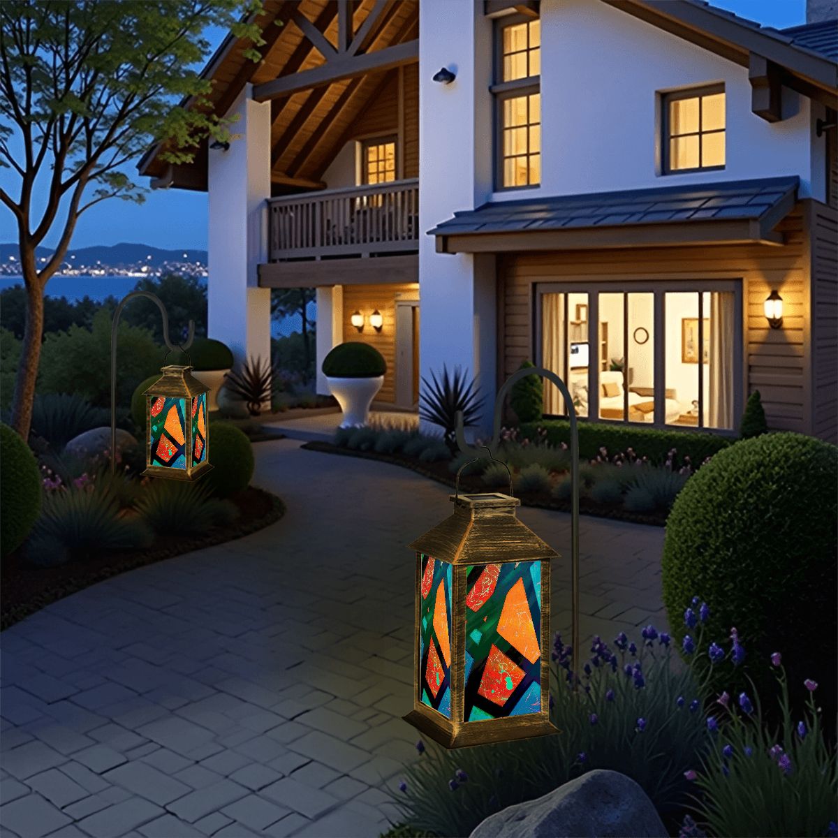 Gavin Scott Solar Powered Indoor/Outdoor Lantern