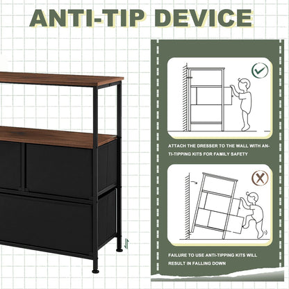 Gavin Scott TV Stand w/5 Drawer Dresser & Charging Station