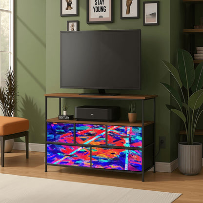 Gavin Scott TV Stand w/5 Drawer Dresser & Charging Station