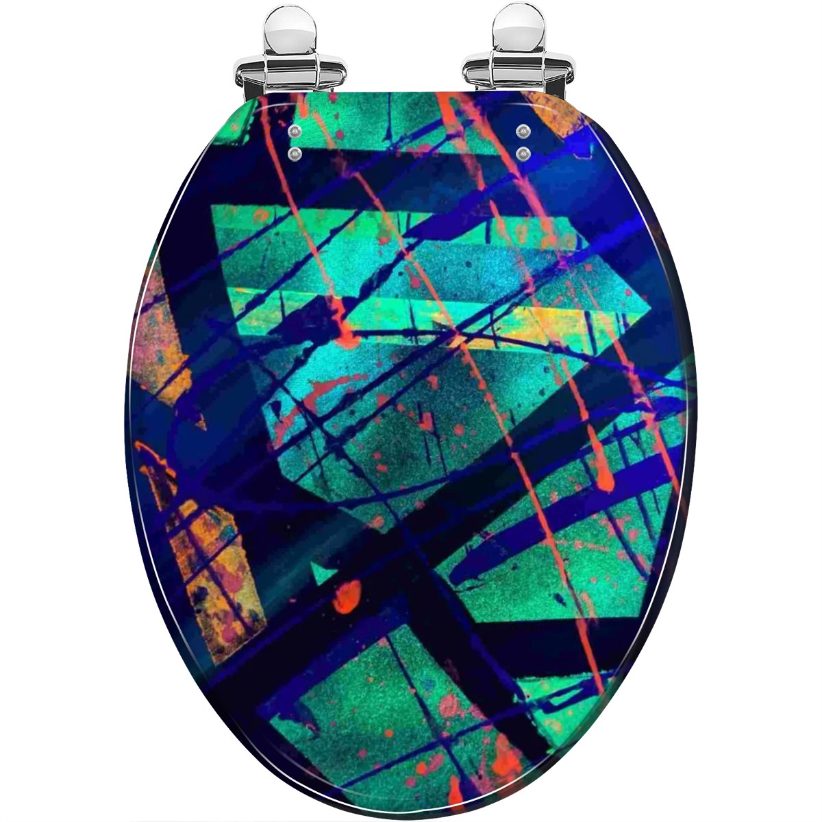 Gavin Scott Elongated Toilet Seat w/Matching Soft-close Lid (V-Shape)