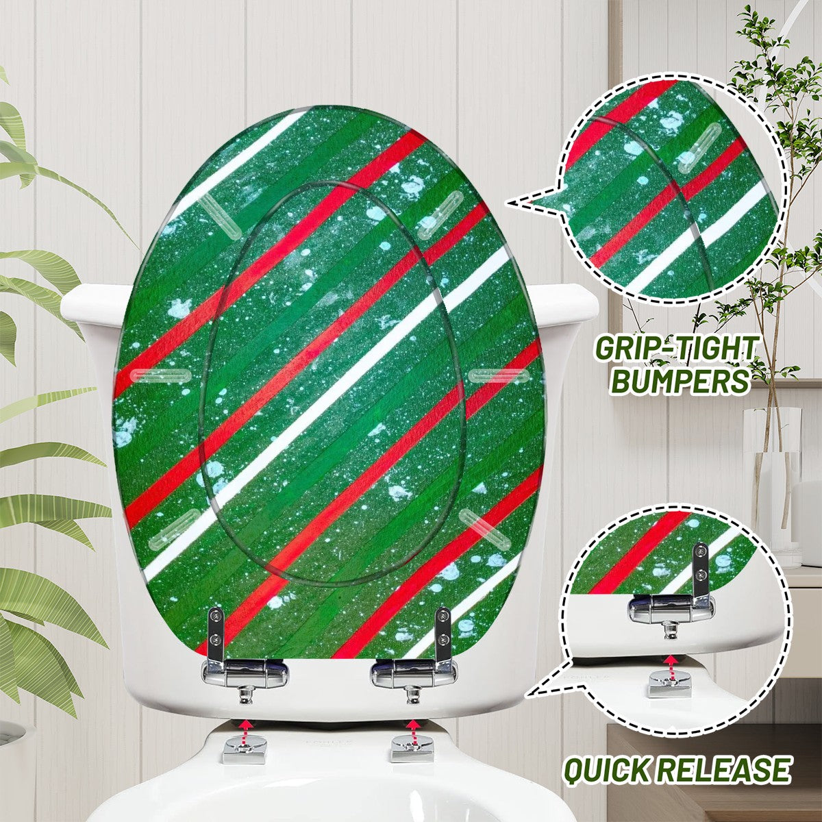 Gavin Scott Elongated Toilet Seat w/Matching Soft-close Lid (V-Shape)