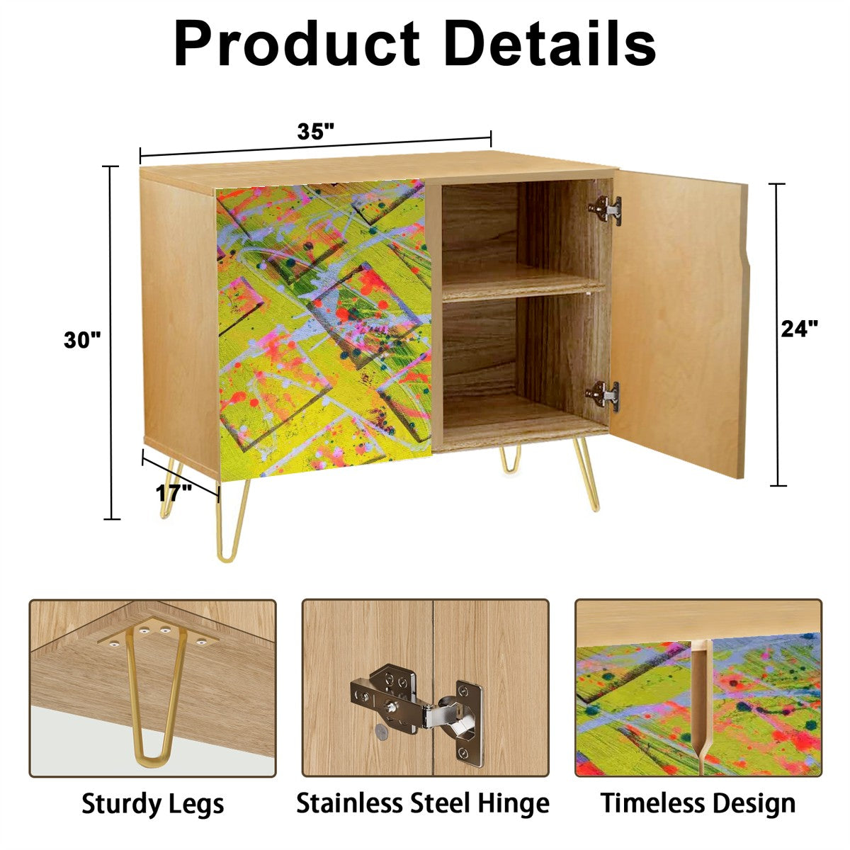 Gavin Scott Wooden Sideboard Cabinet