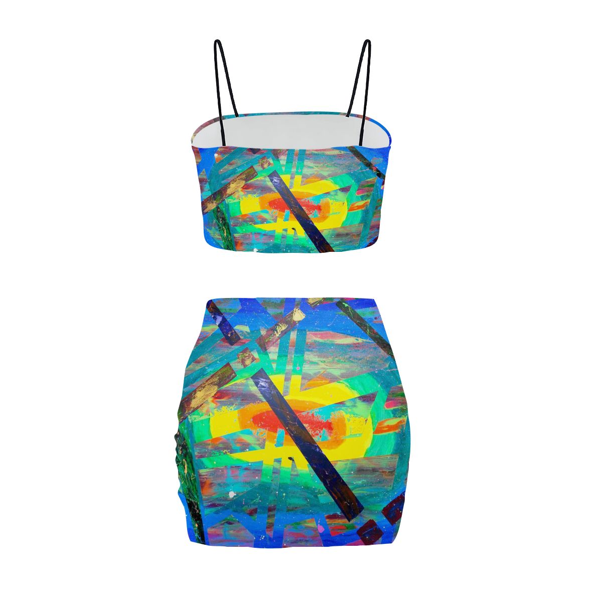 Gavin Scott Crop Tank Top & Mini Skirt Set (Femme S-4XL)