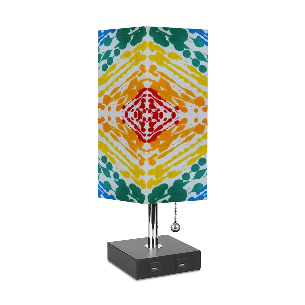 Gavin Scott Square Table Lamp with two USB Ports