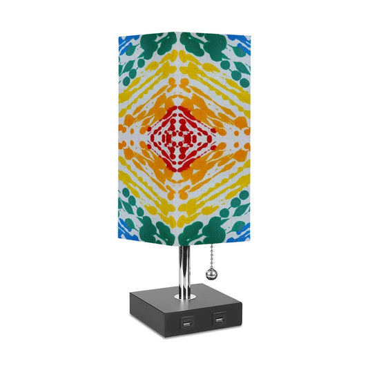 Gavin Scott Square Table Lamp with two USB Ports
