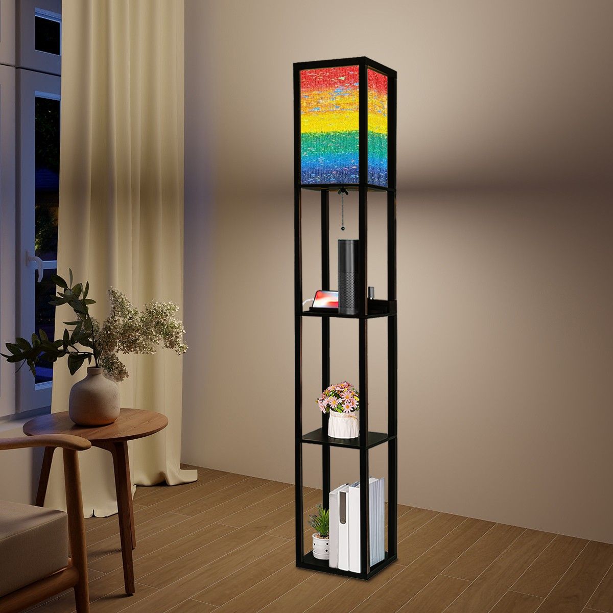Gavin Scott PRIDE Floor Lamp with Shelves (2 Colors)