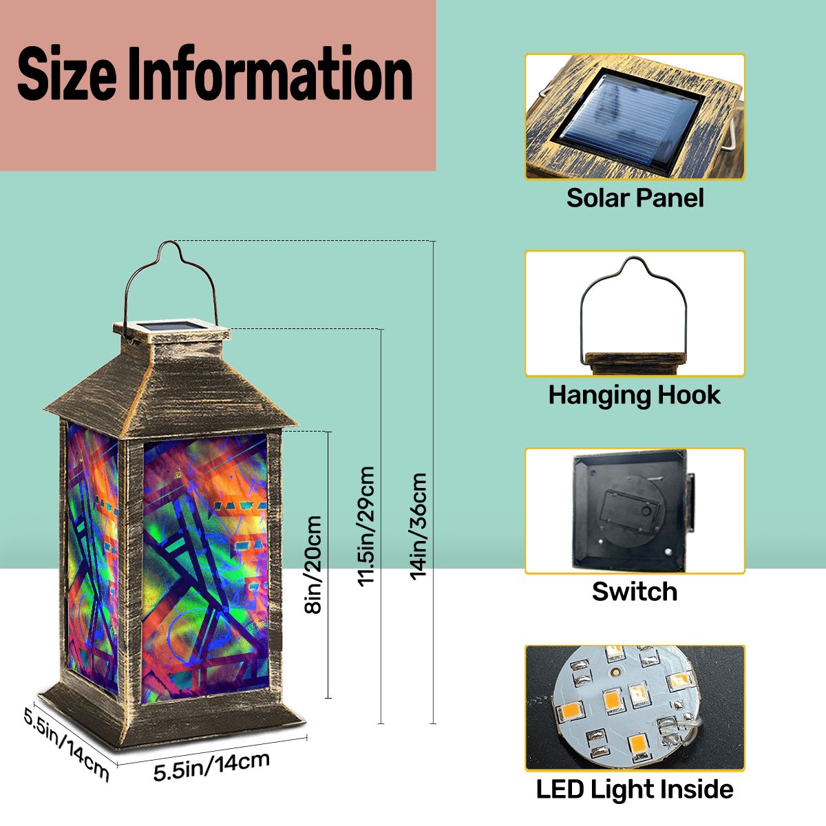 Gavin Scott Solar Powered Indoor/Outdoor Lantern
