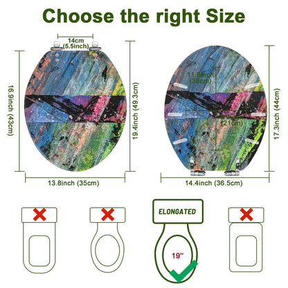 Gavin Scott Elongated Toilet Seat w/Matching Soft-close Lid (V-Shape)