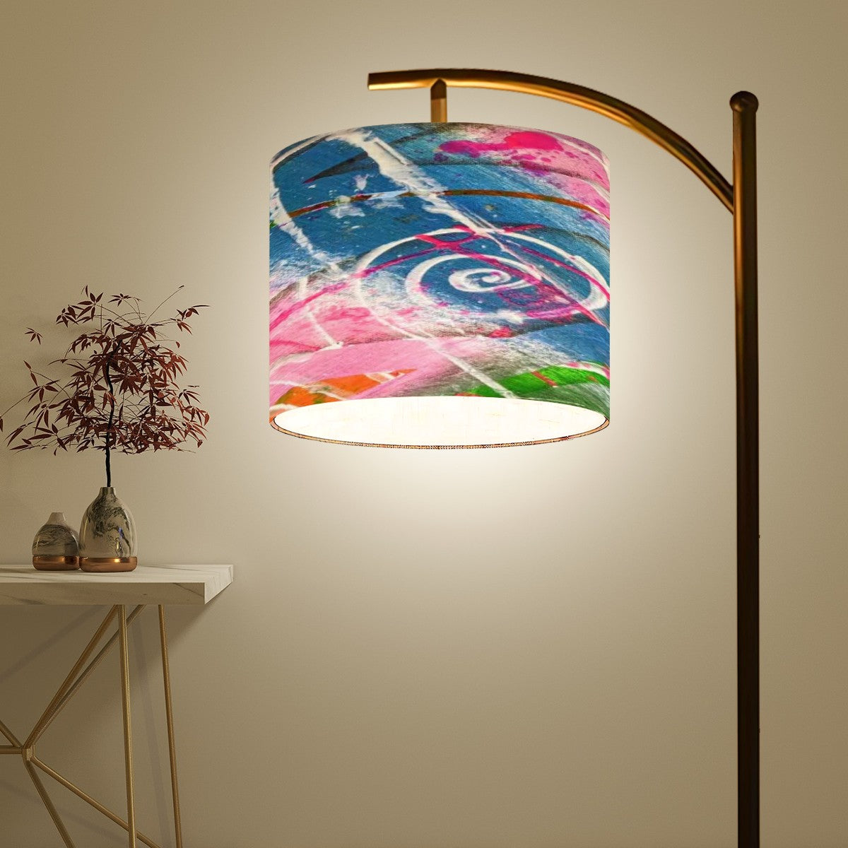 Gavin Scott Arc Floor Lamp w/Remote