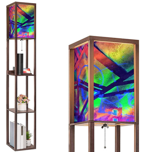 Gavin Scott Floor Lamp with Shelves (2 Colors)