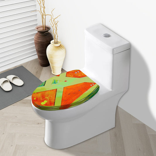 Gavin Scott Elongated Toilet Seat w/Matching Soft-close Lid (V-Shape)