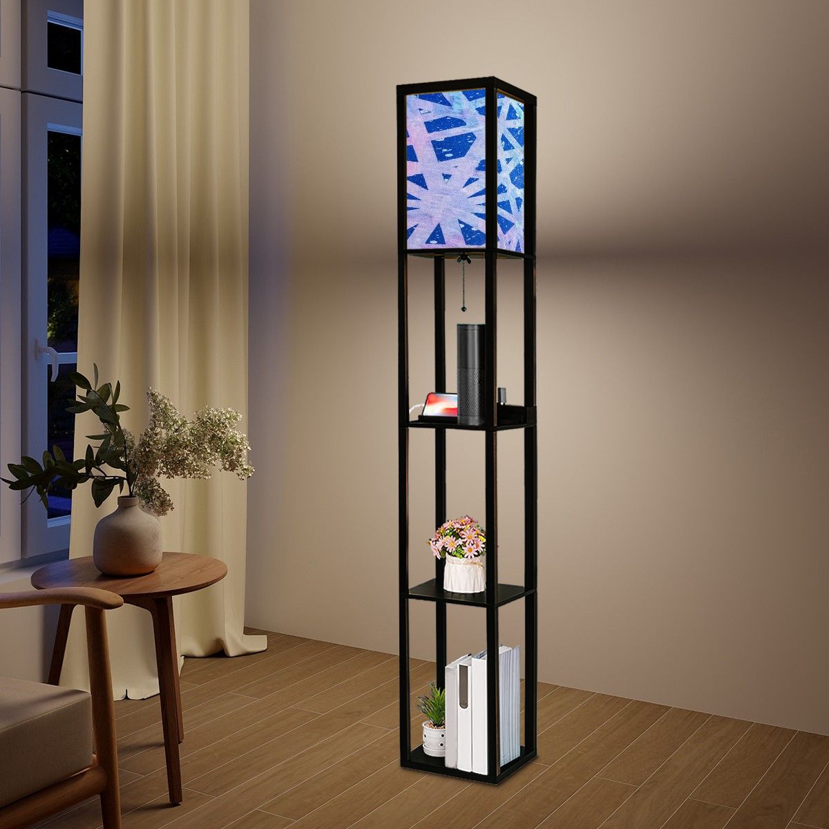 Gavin Scott Floor Lamp with Shelves (2 Colors)